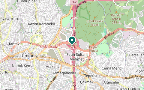 Map of the area around Istanbul